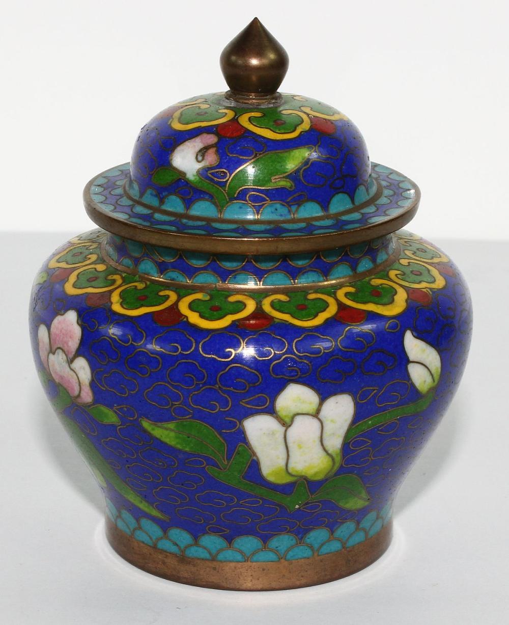 Chinese Cloisonné Lidded Po... image