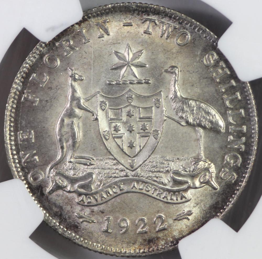 Australia 1922 Florin, NGC ... image