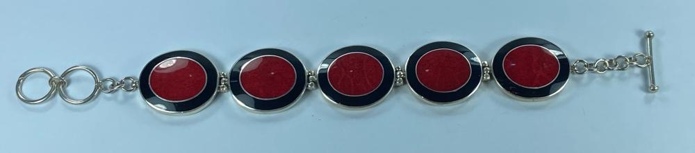 Sterling Silver Enamel Brac... image