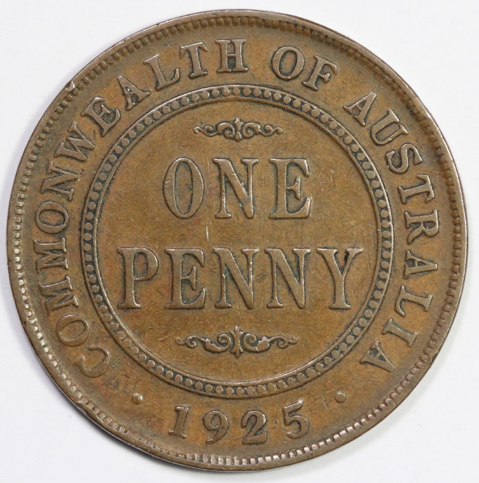 Australia 1925 Penny, good ... image