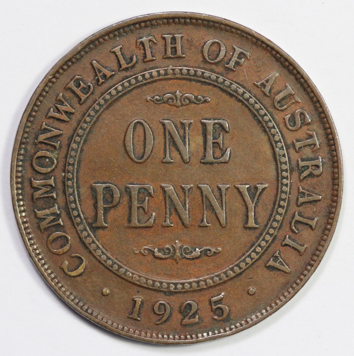 Australia 1925 Penny, good ... image