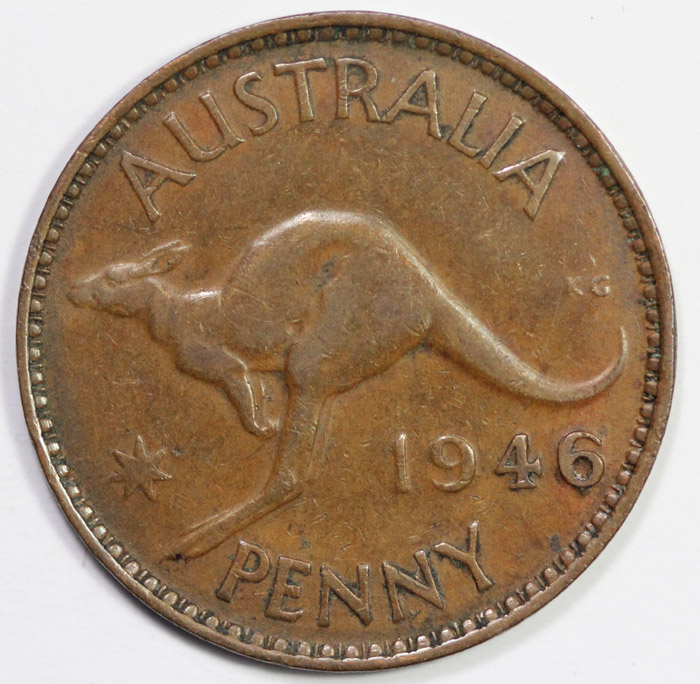 Australia 1946 Penny, good ... image