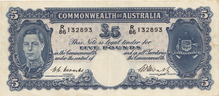 Australia "Coombs - Watt' £... image