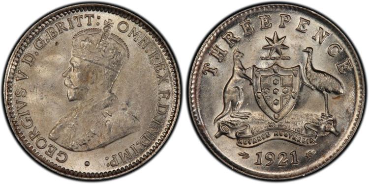 Australia 1921 Threepence, ... image