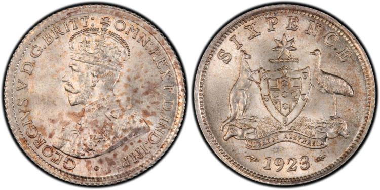 Australia 1923 Sixpence, PC... image