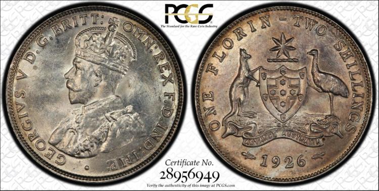 Australia 1926 Florin, PCGS... image