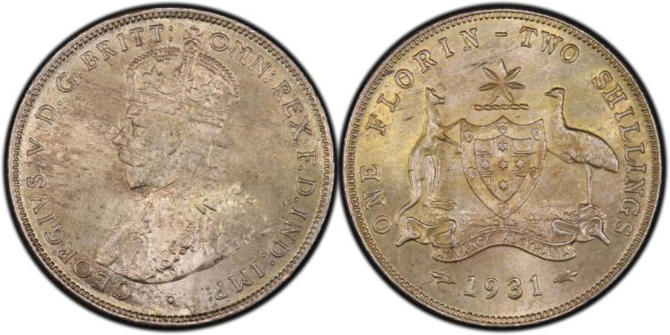 Australia 1931 Florin, PCGS... image