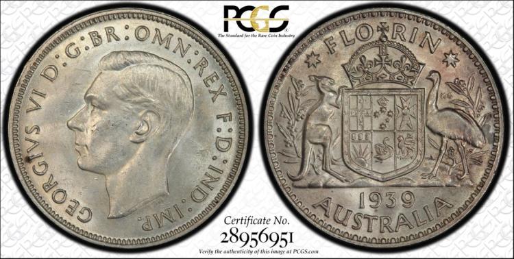 Australia 1939 Florin, PCGS... image