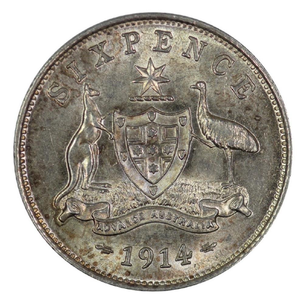 Australia. 1914 Sixpence, v... image