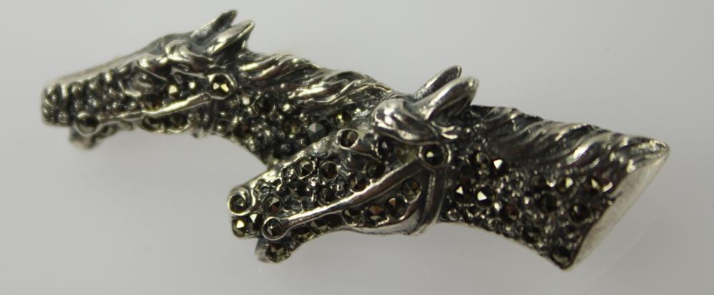 Dualling Horses Brooch in M... image