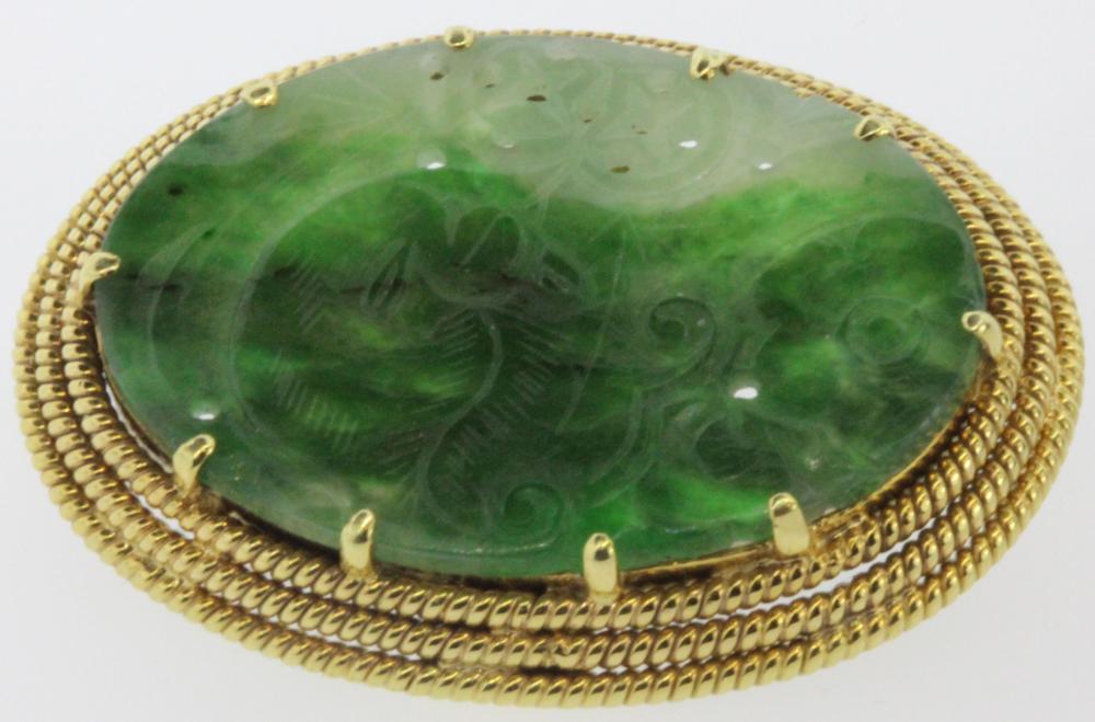 Jade Enhancer in 12ct Gold ... image