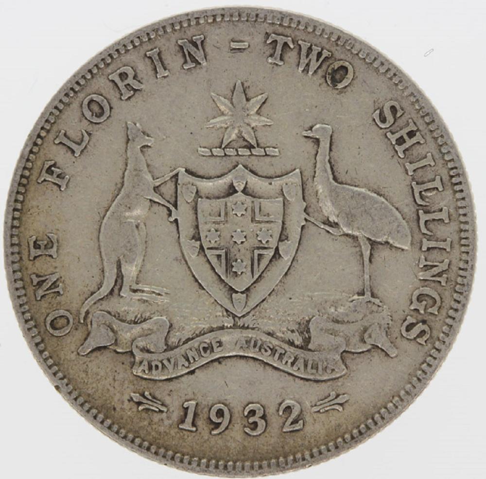 Australia. 1932 Florin, VG/... image