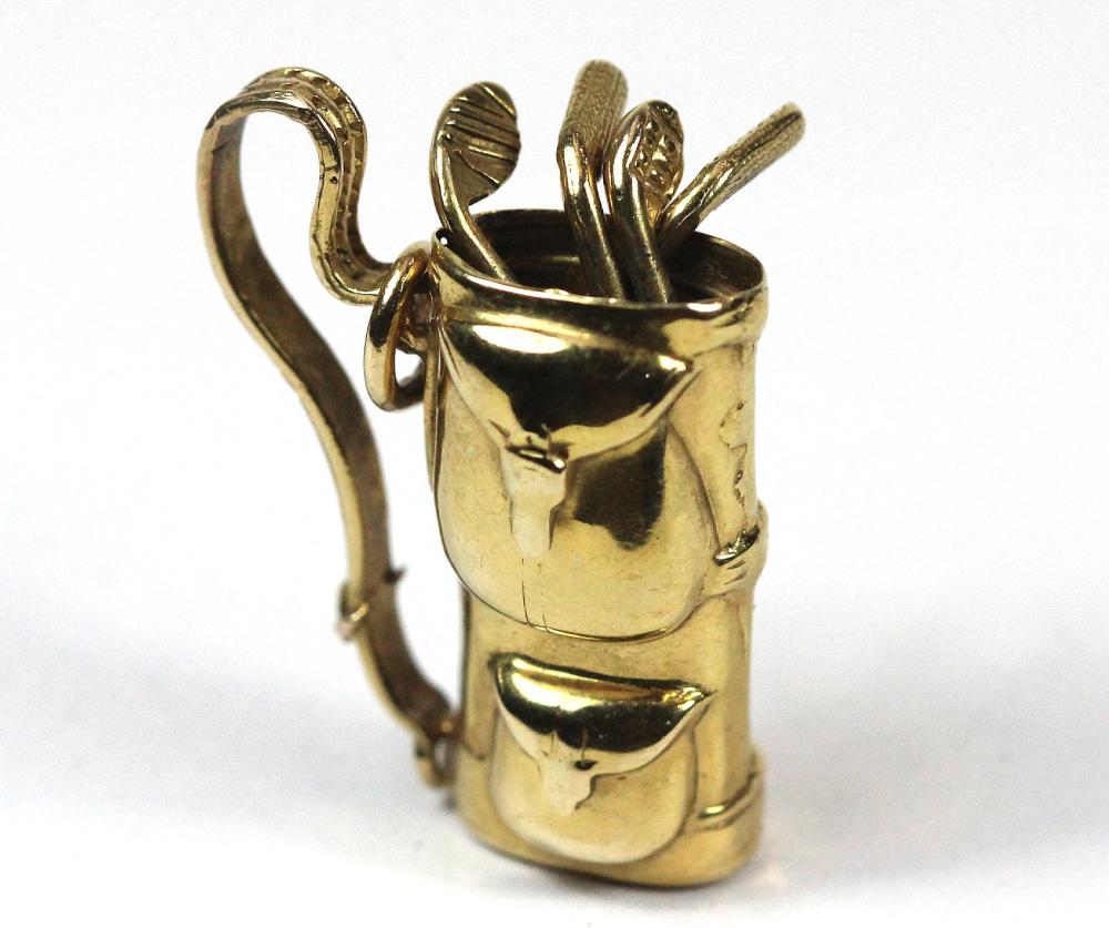 Articulated 10ct Gold Golf ... image