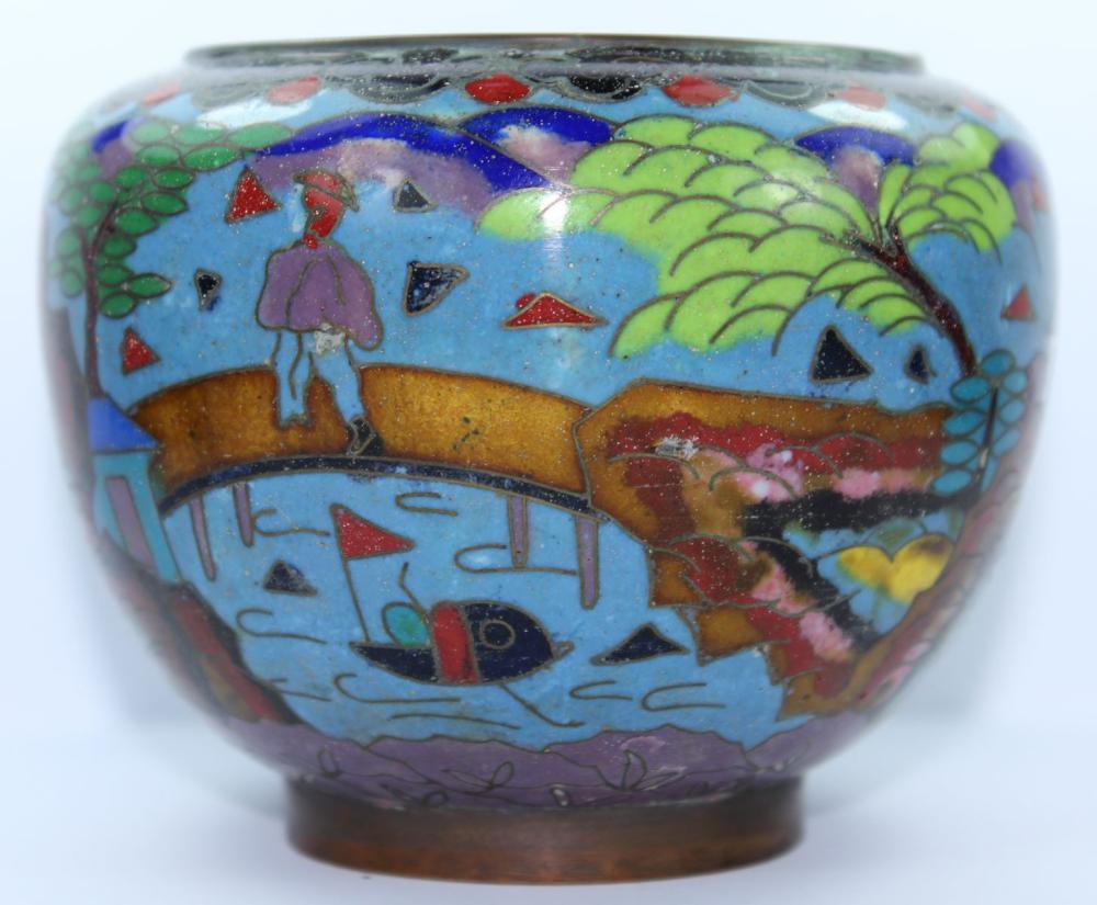 Chinese Cloisonne Vase feat... image