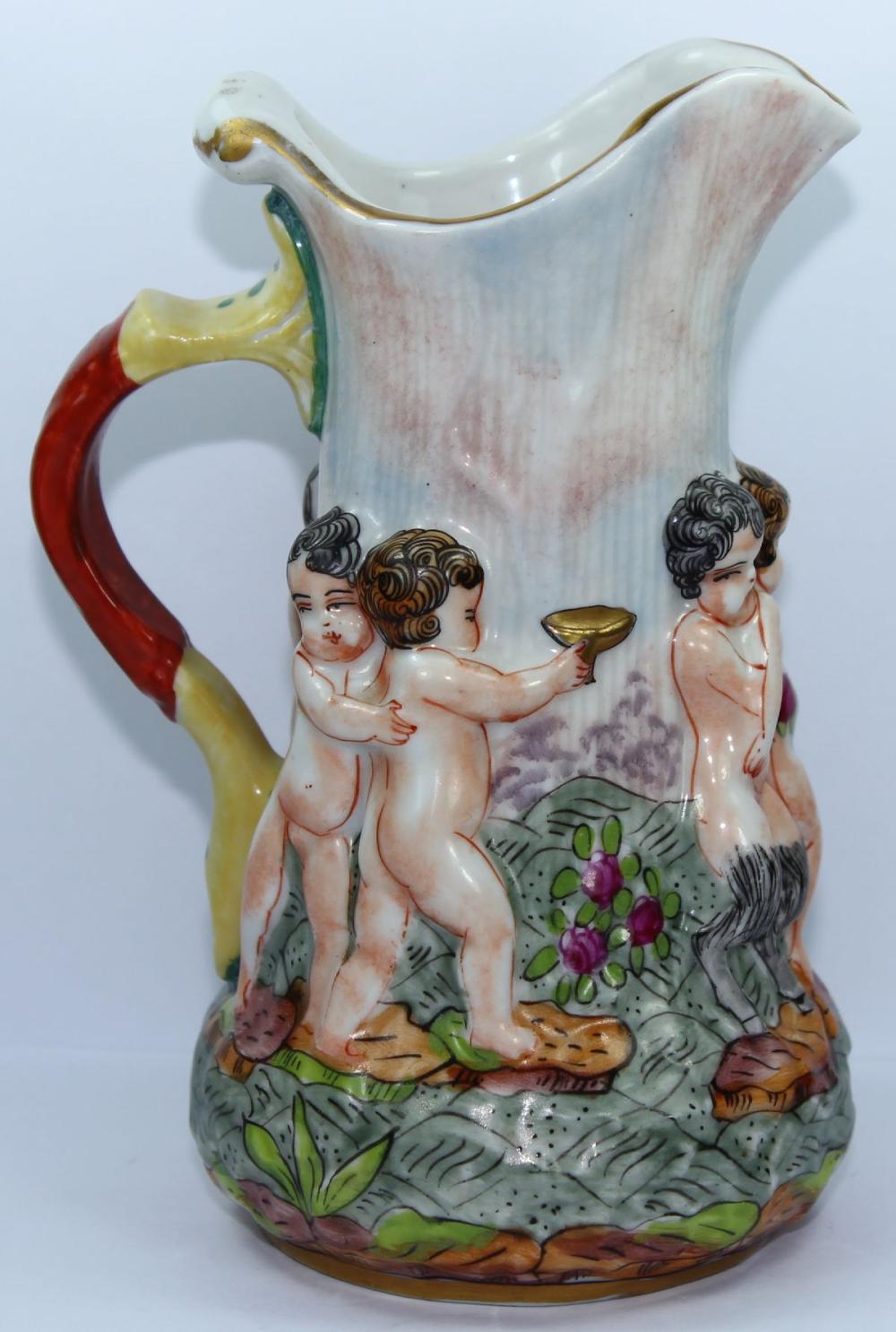 Italian Capodimonte Cherub Jug image