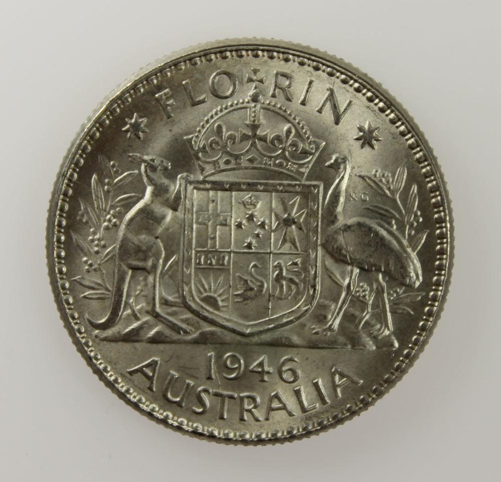 Australia 1946 Florin, Unci... image