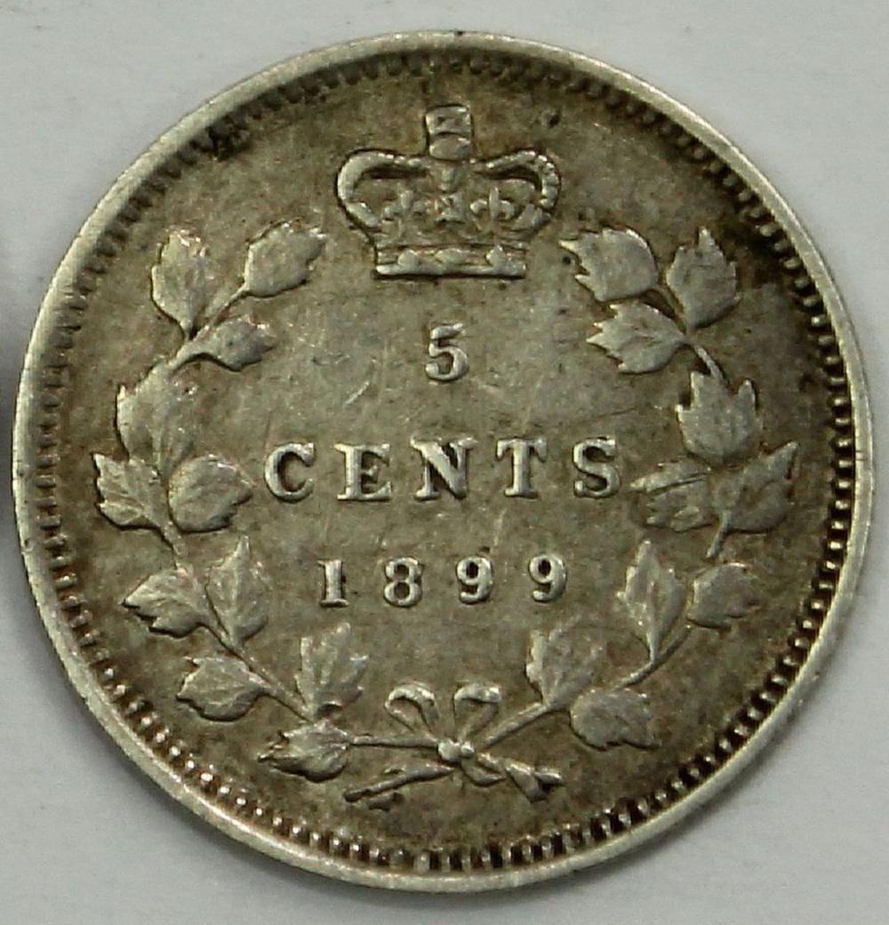 Canada 1899 Silver (925) 5 ... image