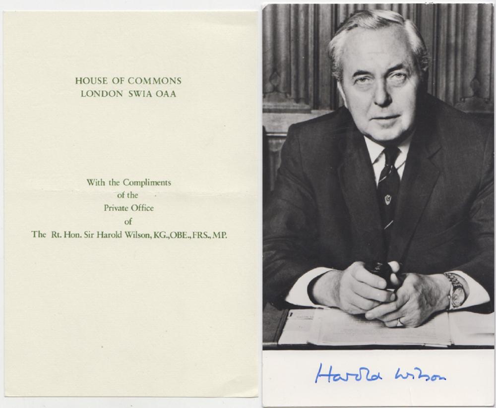 Harold Wilson signed photog... image