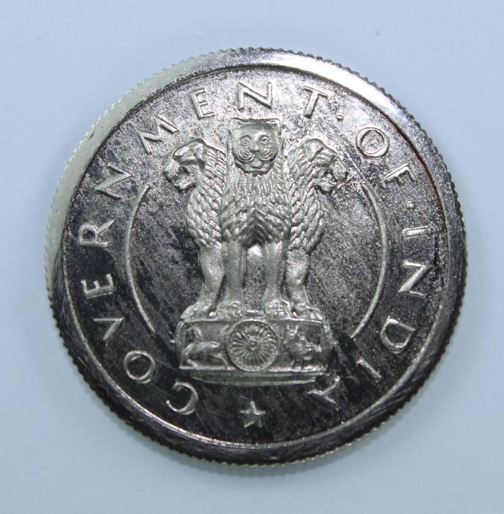 India 1950 B Proof 1/2 Rupe... image