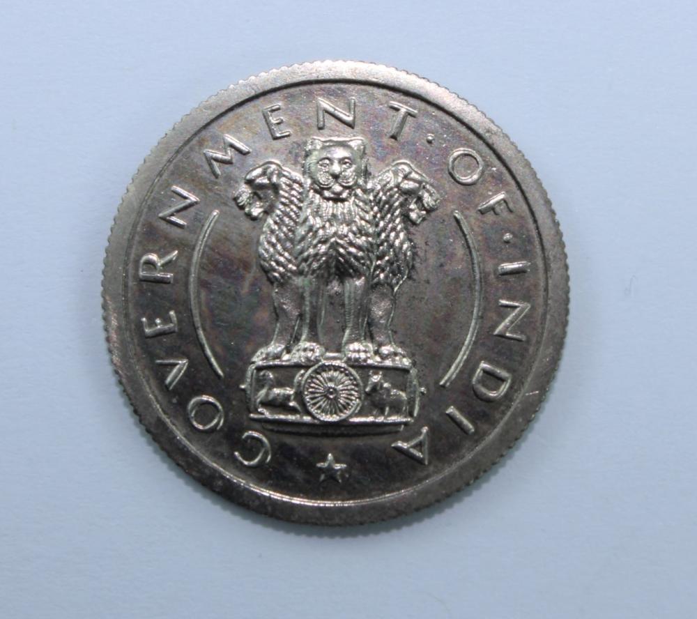 India 1954 B Proof 1/2 Rupe... image