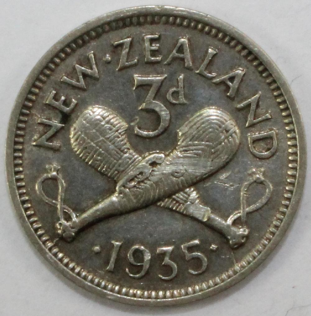 New Zealand 1935 Threepence... image