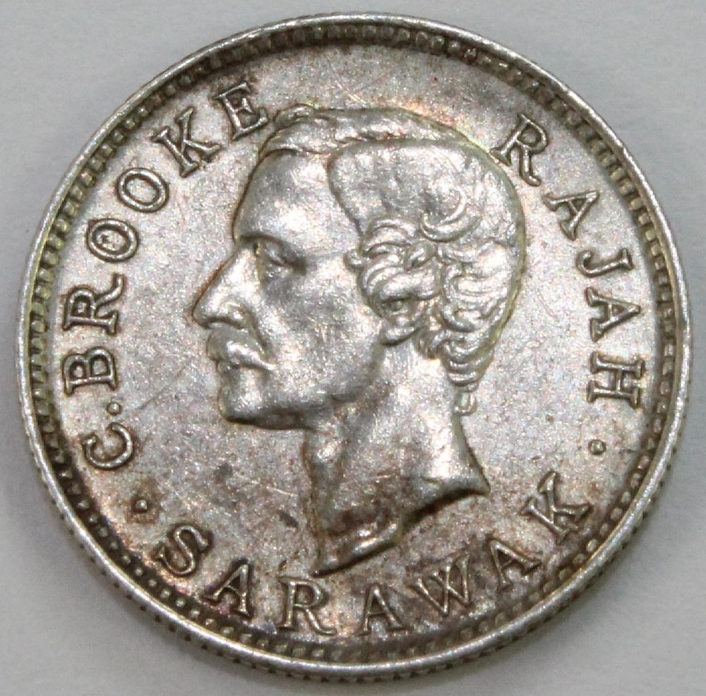 Sarawak 1913 H Silver Five ... image