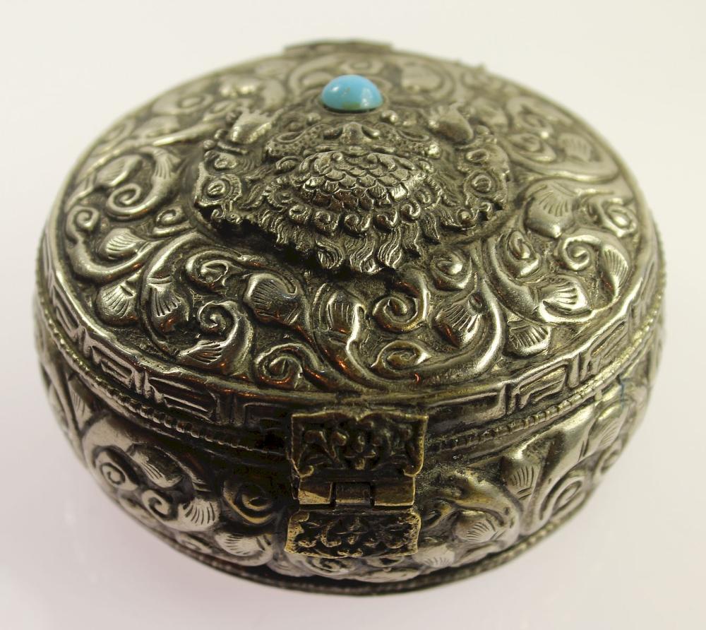 Asian Trinket Box in White ... image