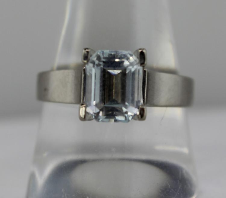 Emerald cut Aquamarine set ... image