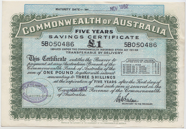 Commonwealth of Australia £... image