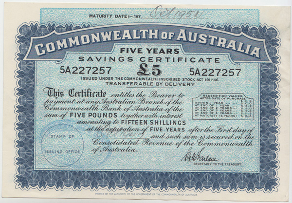 Commonwealth of Australia £... image