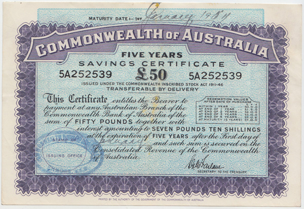 Commonwealth of Australia £... image