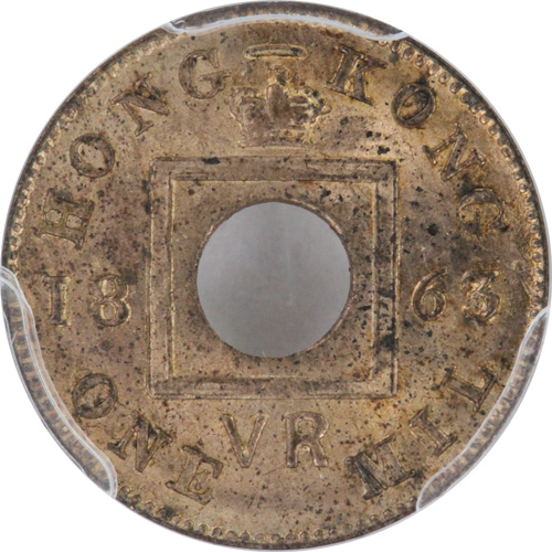 Hong Kong 1863 Mil, PCGS MS... image