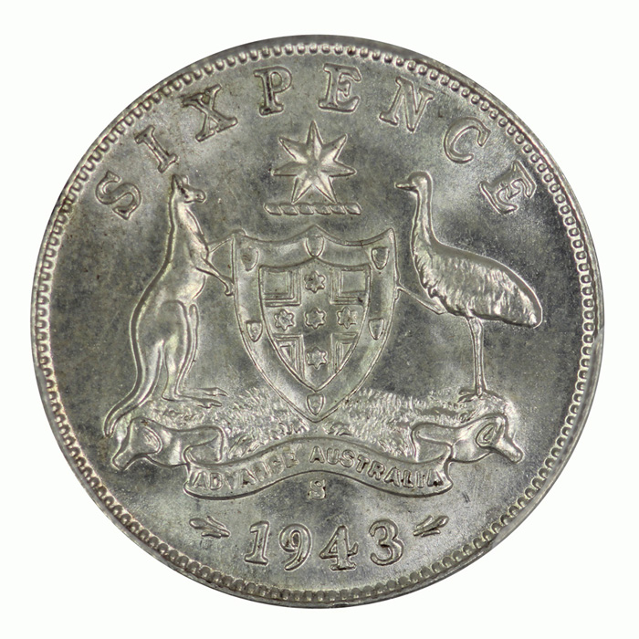 Australia 1943 S Sixpence -... image