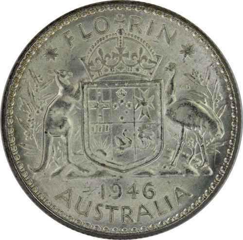 Australia 1946 Florin, near... image