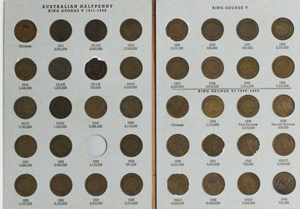 Australia Halfpenny Set 191... image