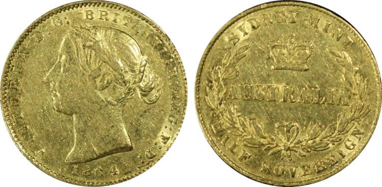 Australia 1864 Sydney Mint ... image