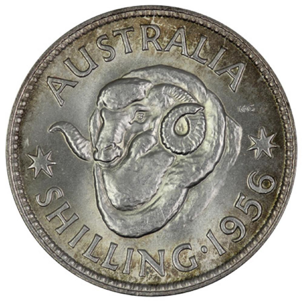 Australia. 1956 Shilling, n... image