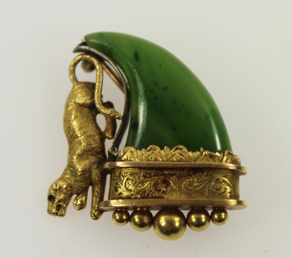 Indian Tiger Brooch in 17ct... image