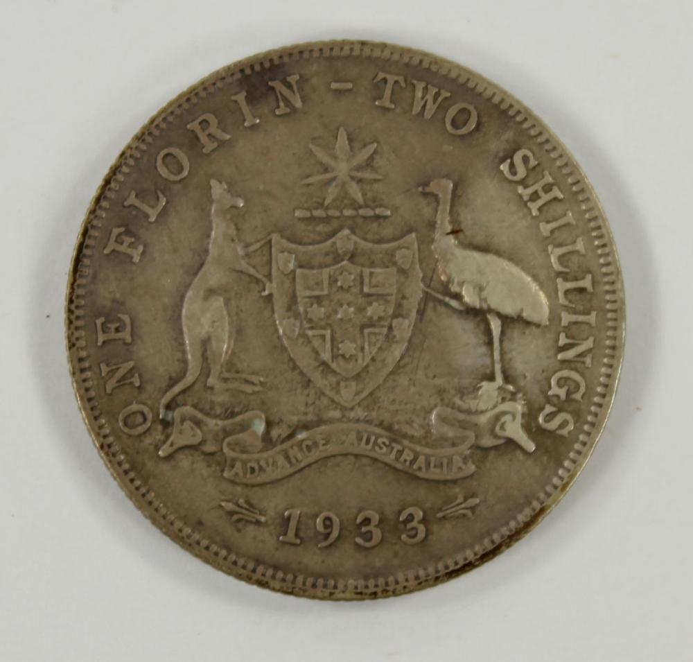 Australia 1933 Florin, Fine image