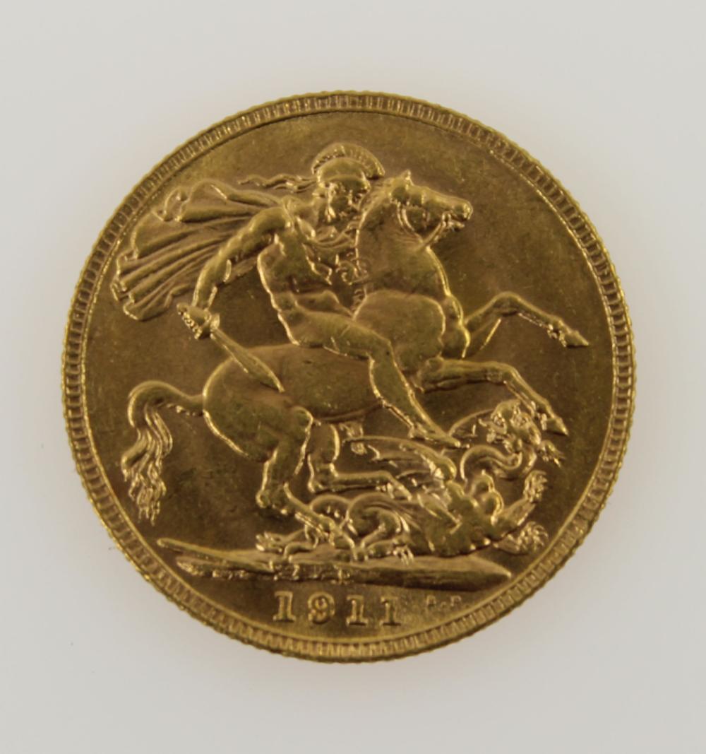 Australia 1911 P Sovereign,... image