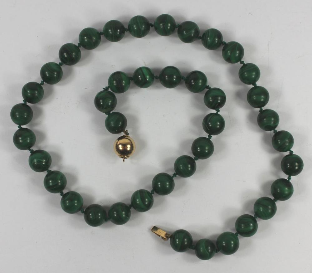 Malachite Bead Necklace wit... image