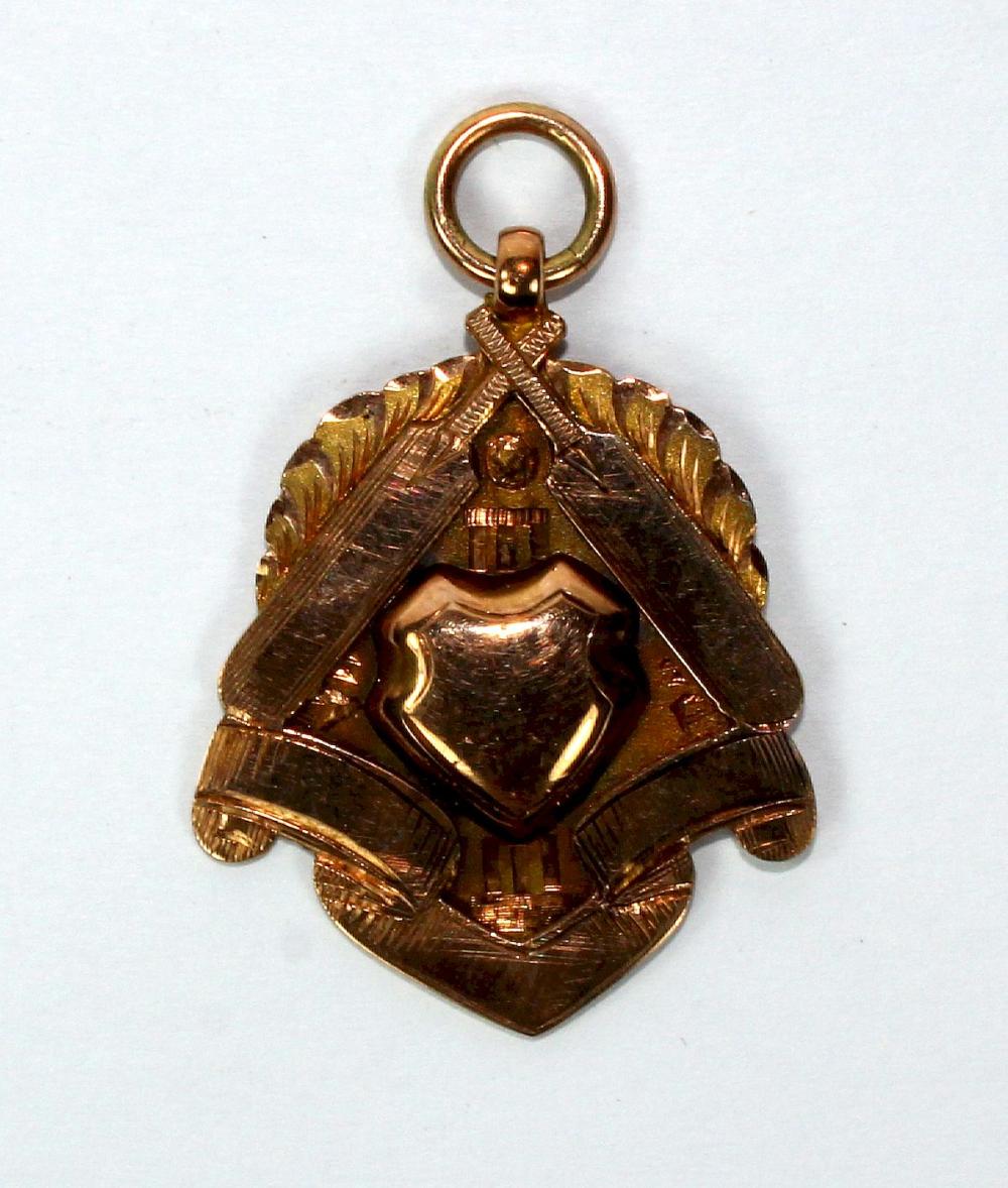 Cricket Award Fob in 9ct Ye... image