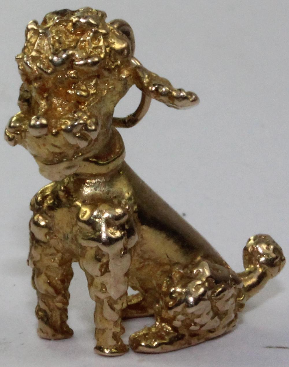 Poodle Charm in 9ct Gold image