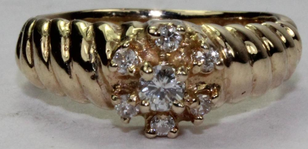 Diamond Cluster Ring in 12c... image