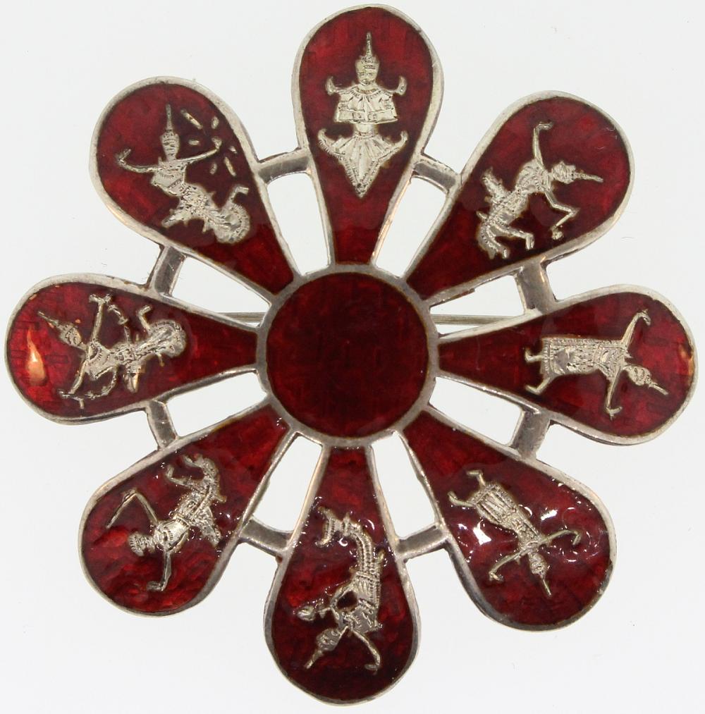 Siam Silver Brooch in Sterl... image