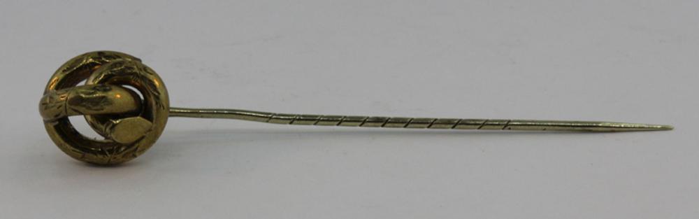 Antique Pinchbeck Knot Hatpin image