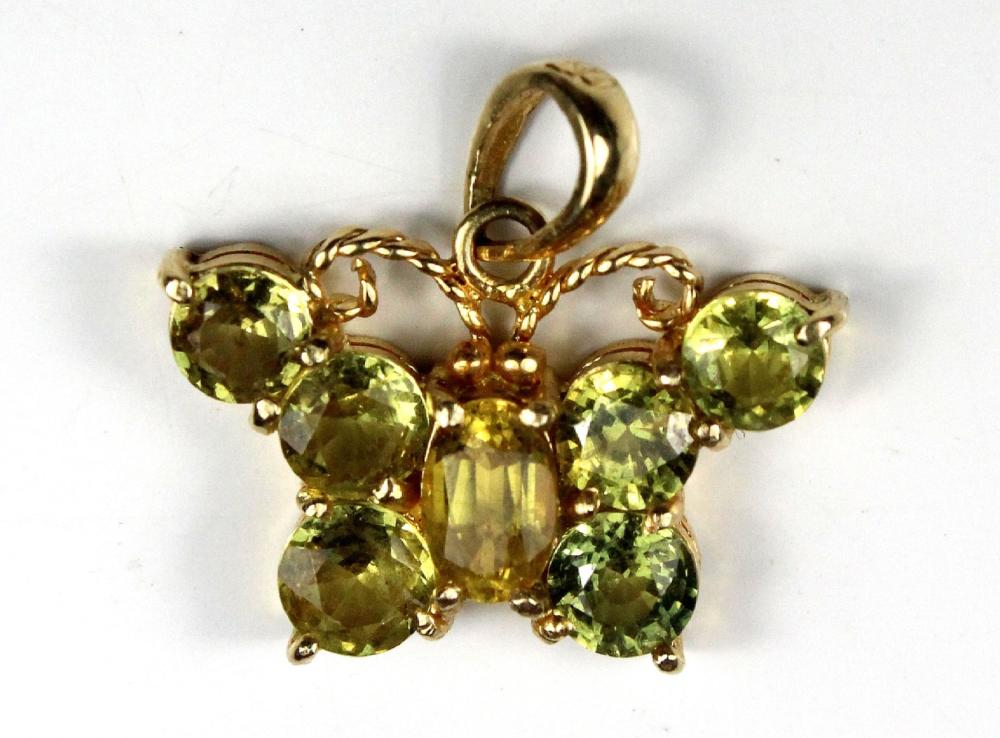 Gold Butterfly Pendant in 1... image