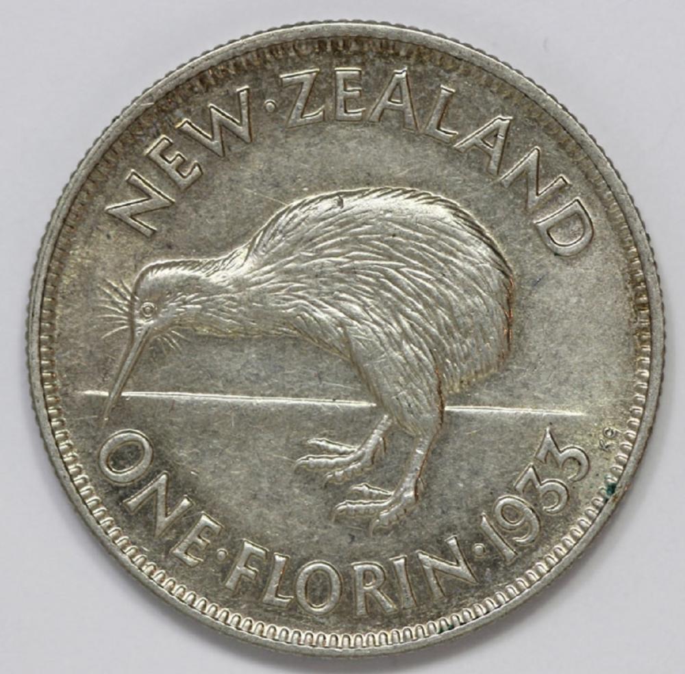 New Zealand. 1933 Florin, U... image