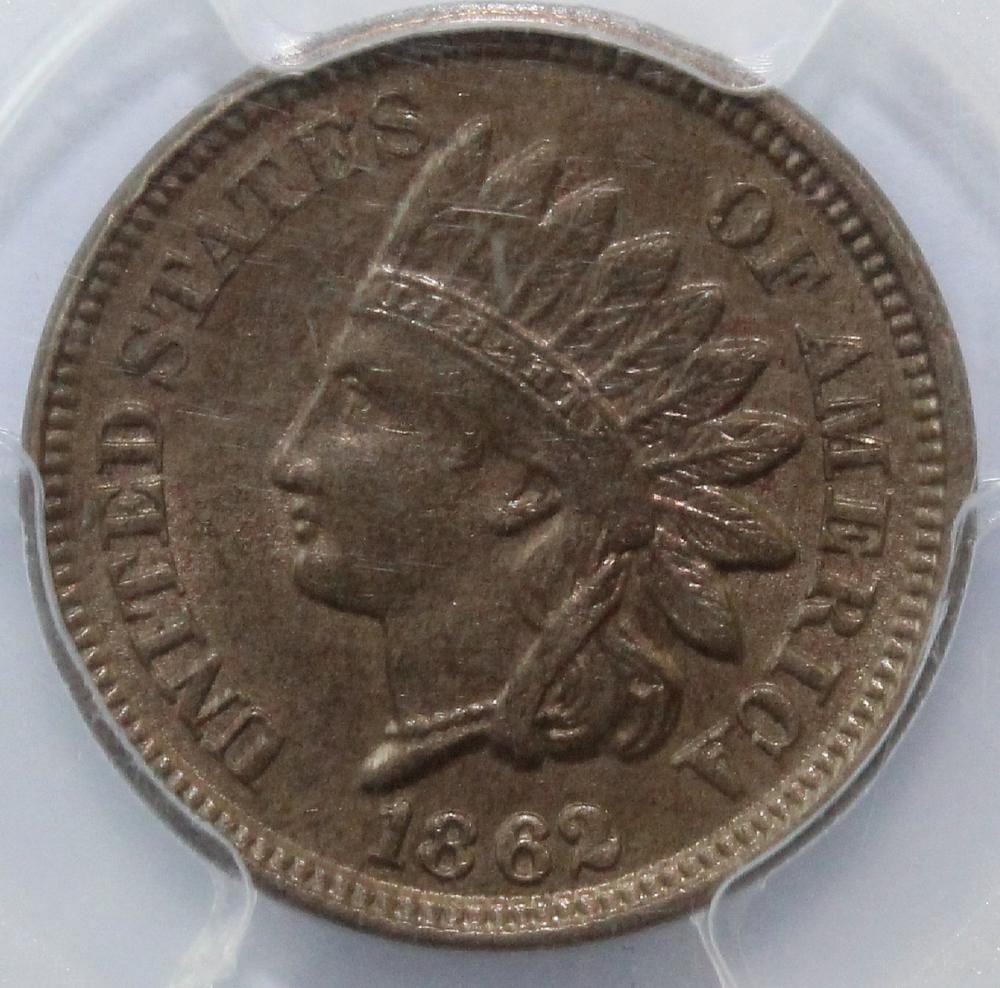 U.S.A. 1862 Cu-Ni Cent, PCG... image