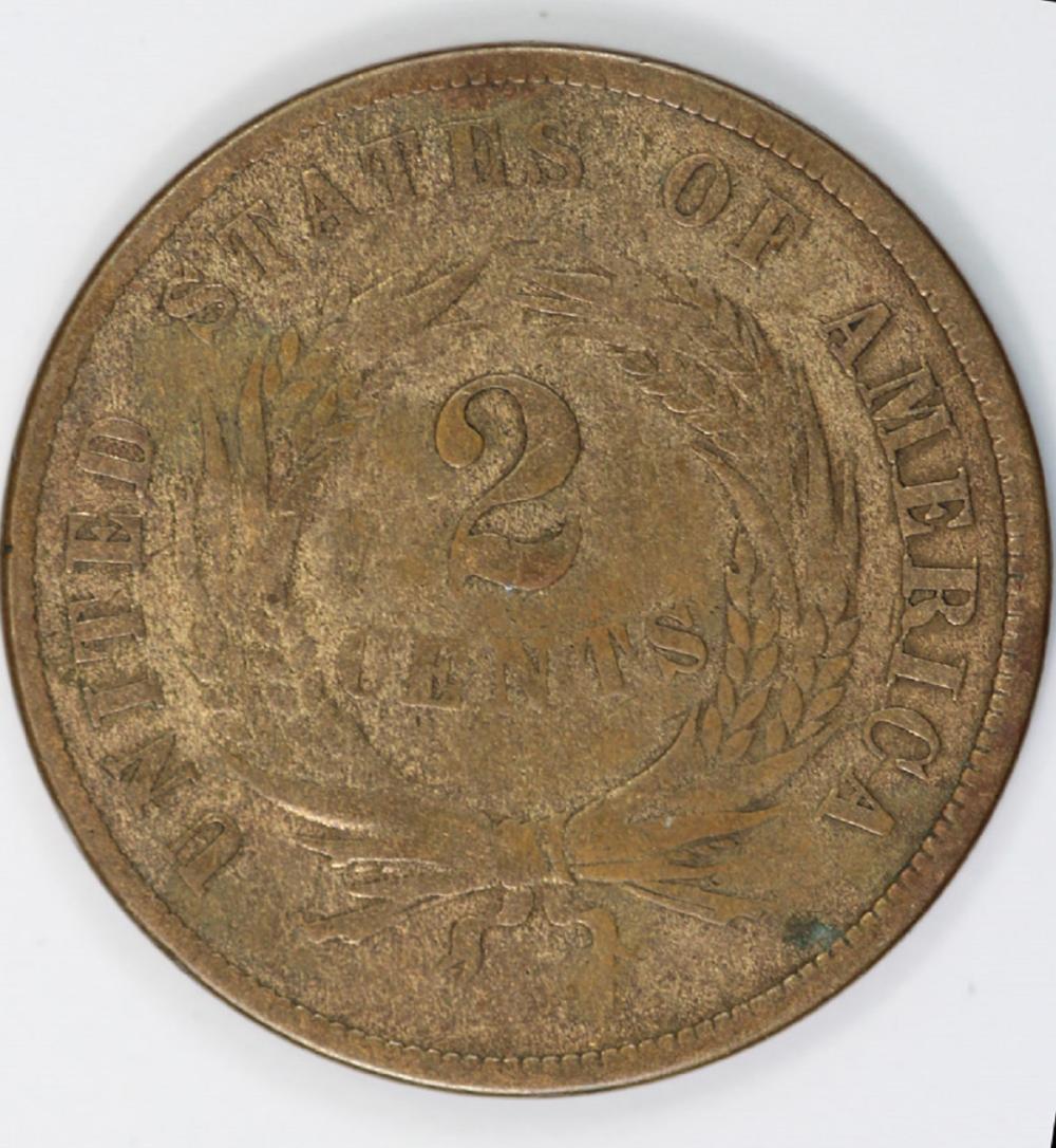 U.S.A. 1867 Two Cent, about... image